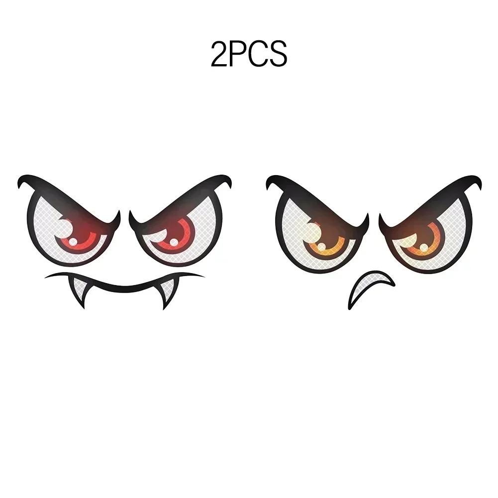 2/3PC Electric Lawn Mower Reflective Patch Eyes Devil Eye Decor Car Stickers Personalized Creative Car Stickers Warning-stickers