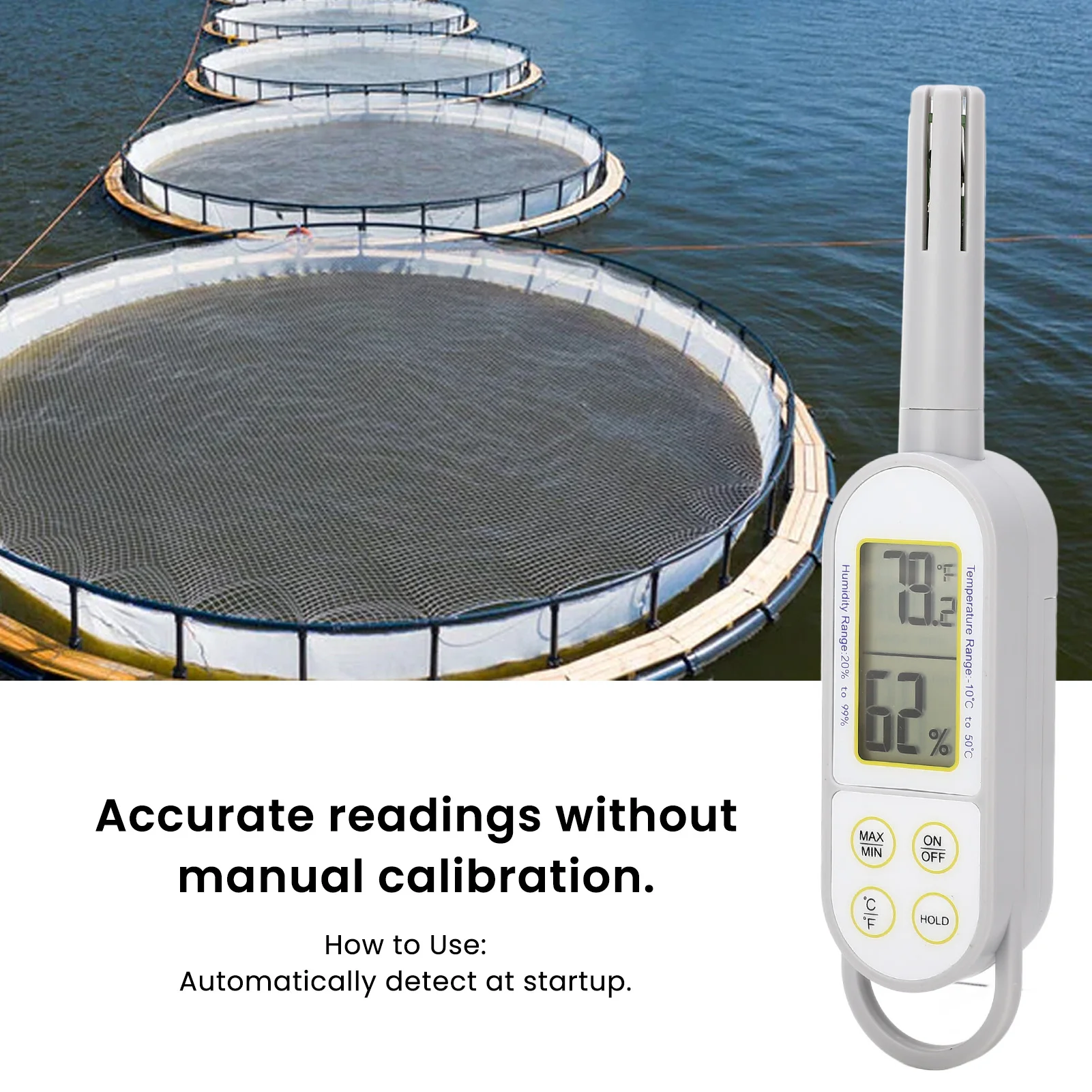 Indoor Temperature Humidity Meter Digital Dry Wet Thermometer Handheld Hygrometer With Battery