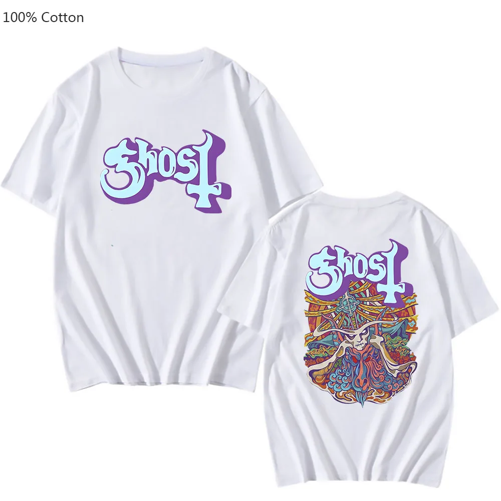 Ghost Band Tshirt Female/Male 100% Cotton T-shirt Fashion Manga Print Short Sleeve Regular Fit Prevalent Individualization Tops