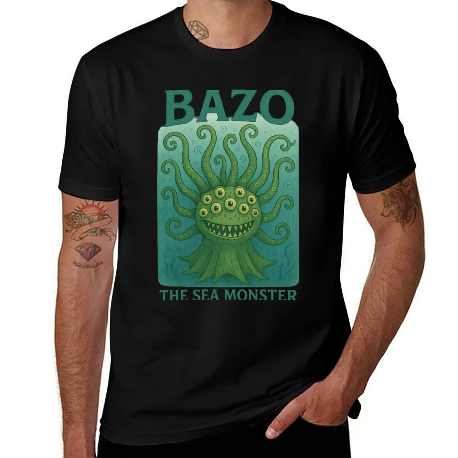 

Bazo the Sea Monster T-Shirt man t shirt cotton high quality t shirt custom print T-Shirt