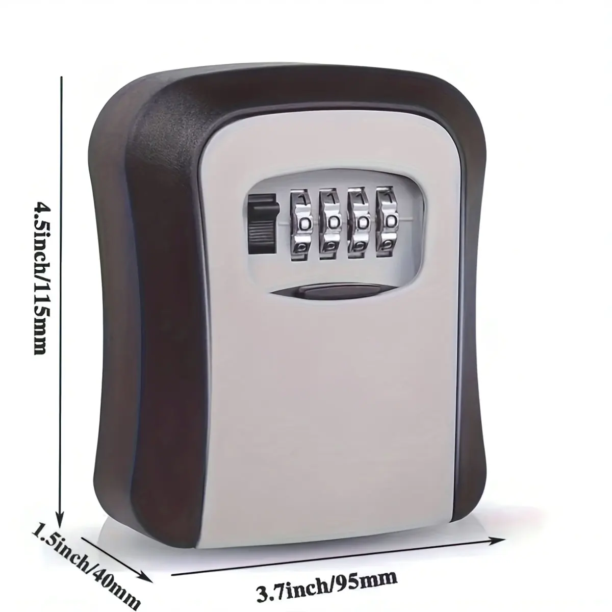 1Pc Wall-Mounted Key Lock Box – Secure Metal & Plastic Flip-Top Key Safe, Ideal for Home, Hotel, Emergency ZSY
