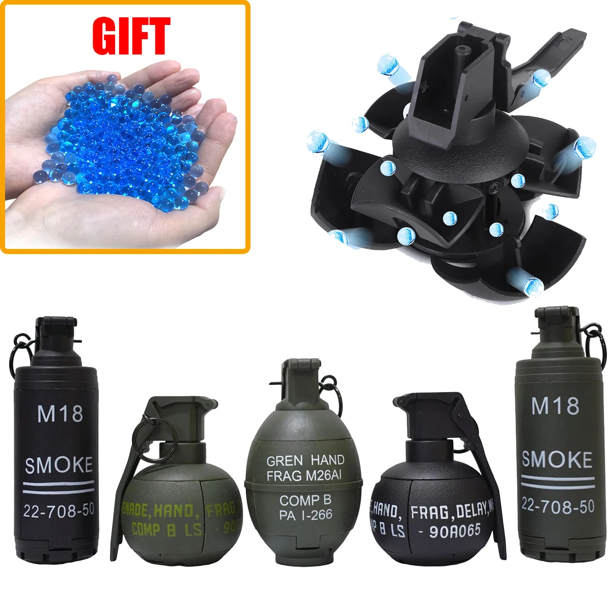 

Airsoft Smoke M67 Grenade Model, Mine, Grenade, Bouncing Smoke Grenade, Outdoor Grenade Model