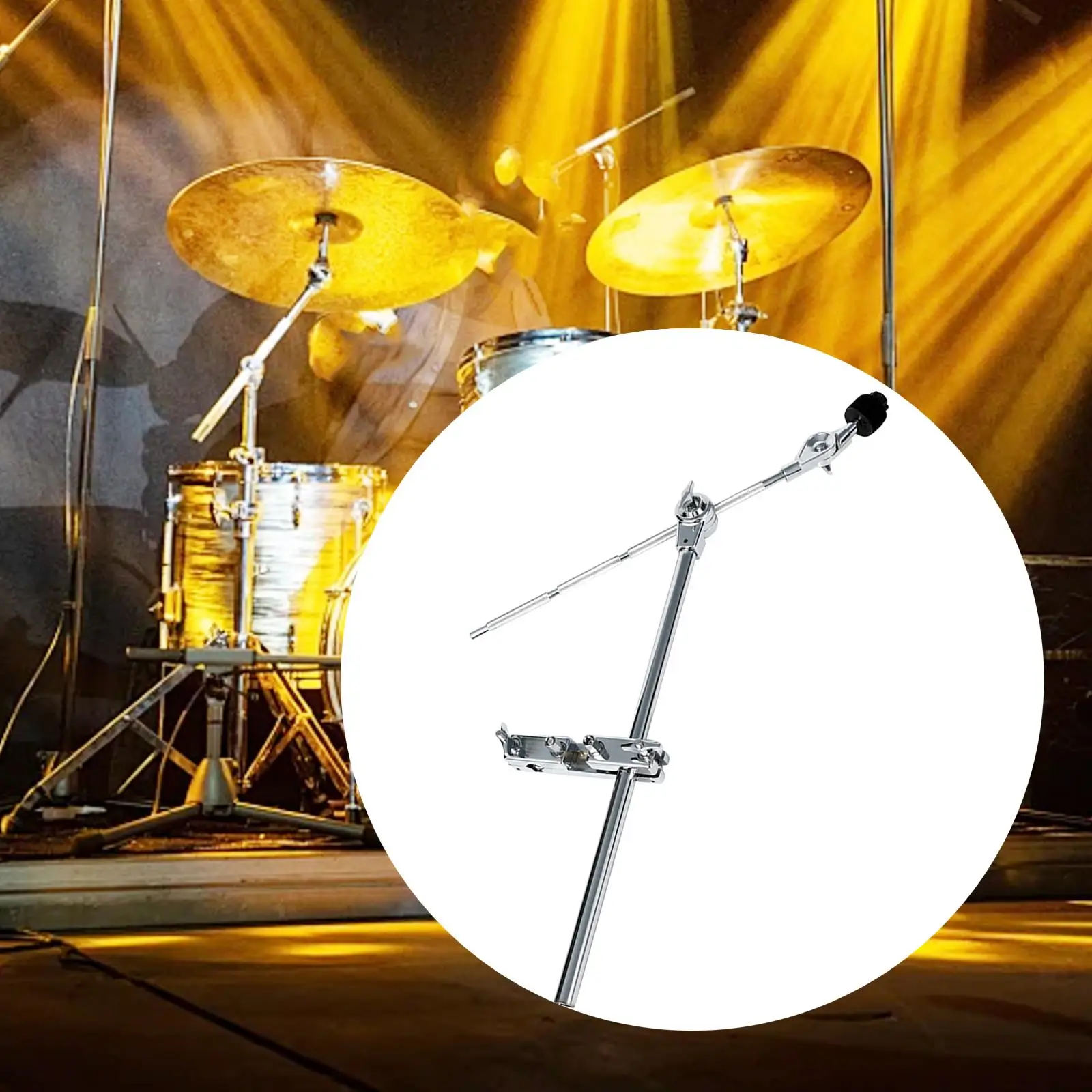 Drum Kits Extension Stand Clamp Cymbal Holder Drum Parts Hanging Cymbal Rack Drum Cymbal Clamp for Drum Percussion Instrument