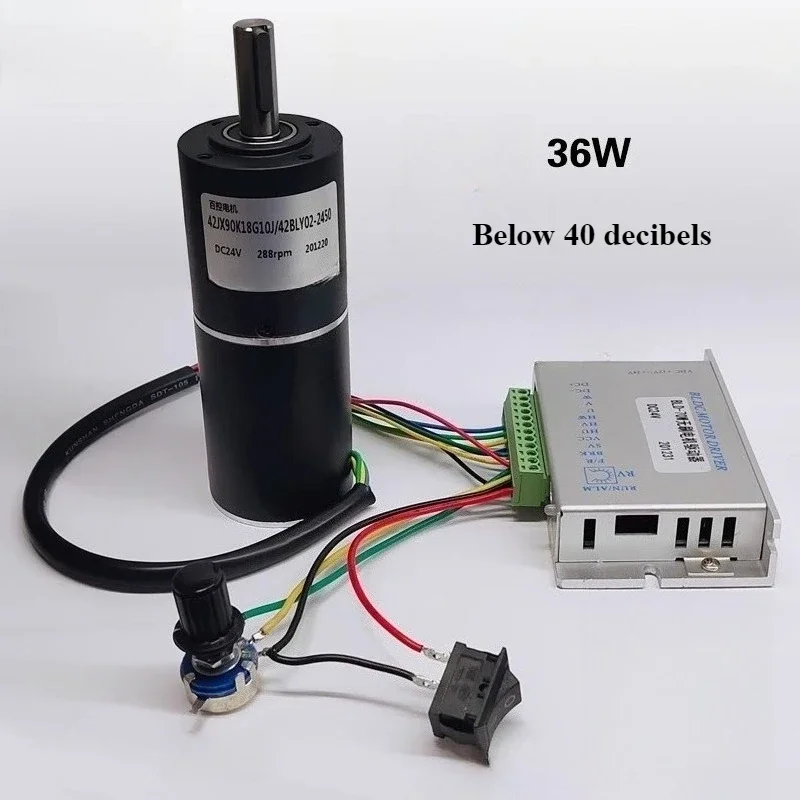Robotics Medical Industrial Automation Drive,42JX90K/42BLY02 Gear Reduction Brushless Motor DC 24V 4000RPM 0.12N.m Reversible
