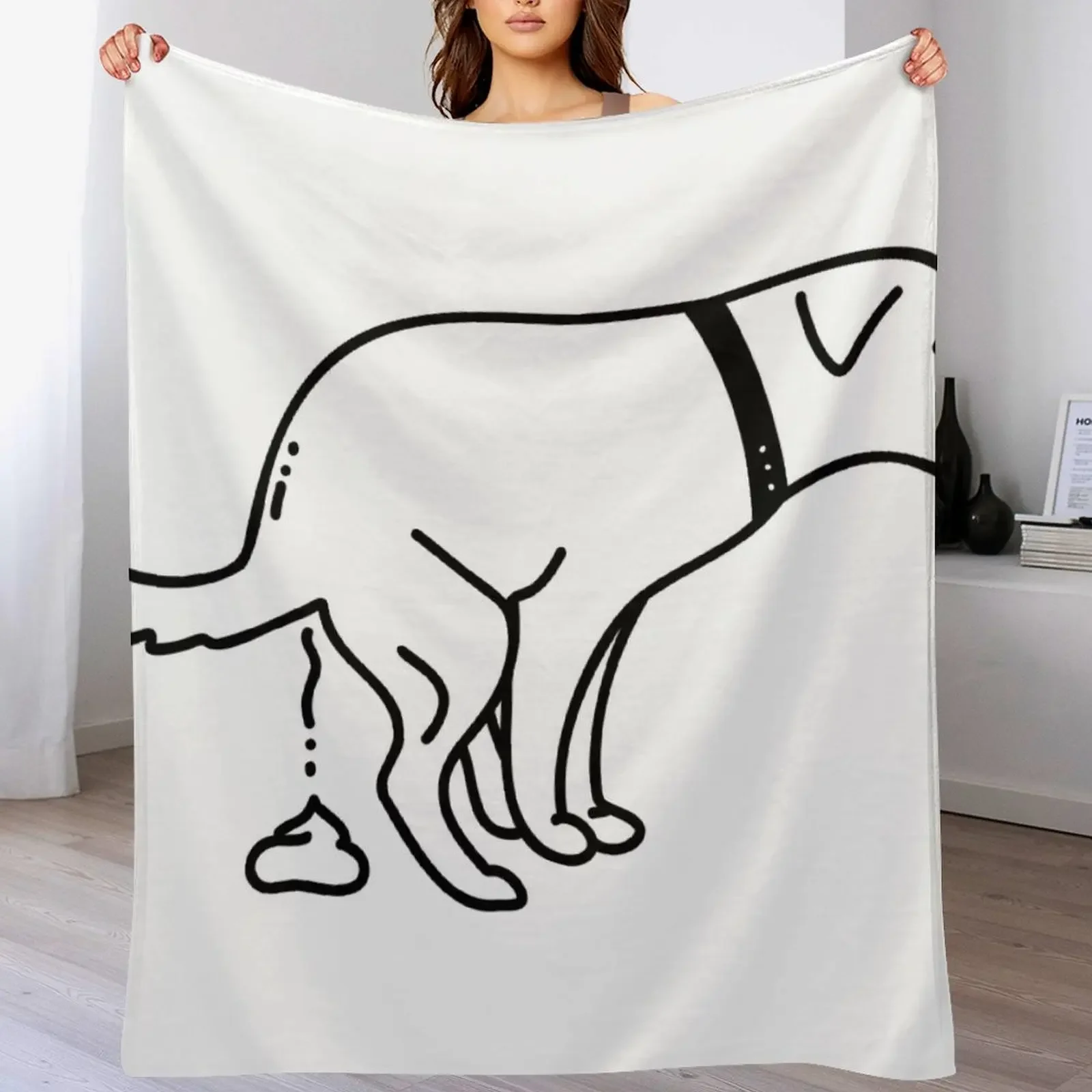 Dogs Pooping Throw Blanket Thin warm winter Beautifuls Blankets