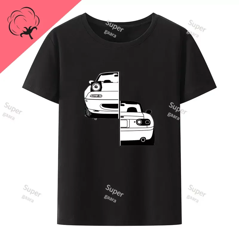 

Hot Sale Initial D JDM MIATA MX5 Theme 100%Cotton Men Summer Clothing Tshirt Men's Y2k Gym Graphic Streetwear Short-sleev Tops