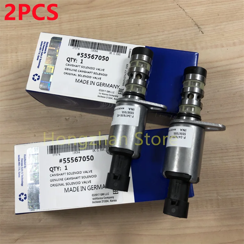 

2PCS Camshaft Cam Control Valve Solenoid OEM 55567050 For Chevrolet Cruze 1.6 1.8 Sonic Epica 1.8 Opel Astra Zafira Mokka