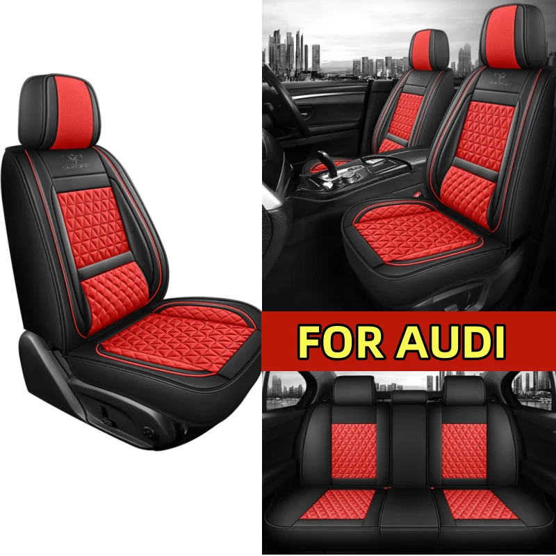 

FOR AUDI A4 2009-2024 Car seat cover waterproof artificial leather wear-resistant, dirt-resistant, soft, full-wrap seat cover