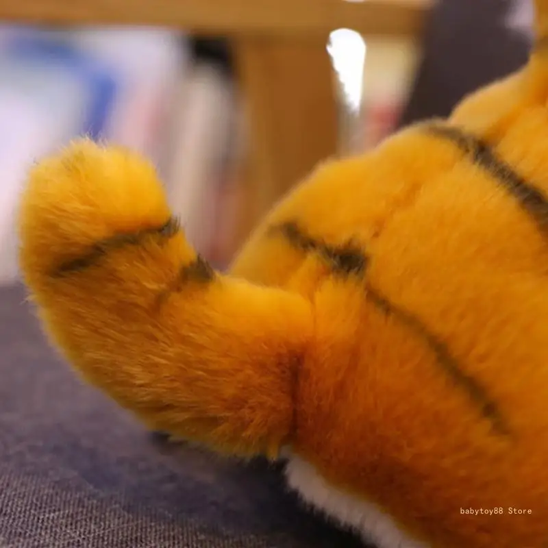 Y4UD Simpatico peluche tigre simulazione per bambola per ciondolo decorativo orname portachiavi