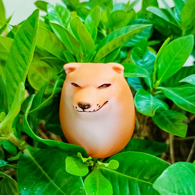 5X Egg Dog Shiba Inu Decorazioni realistiche Decorazioni da scrivania a forma di uovo per uffici domestici Divertenti regali di Natale