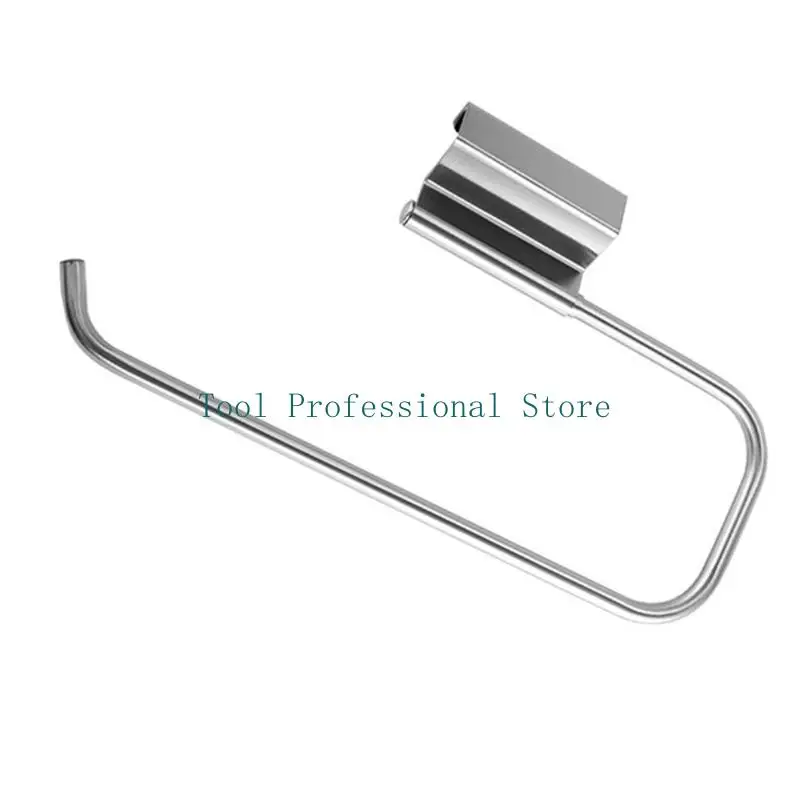 57QF Under Sink Metal Kitchen Roll Paper Holder Cabinet Door Paper Towel Holder