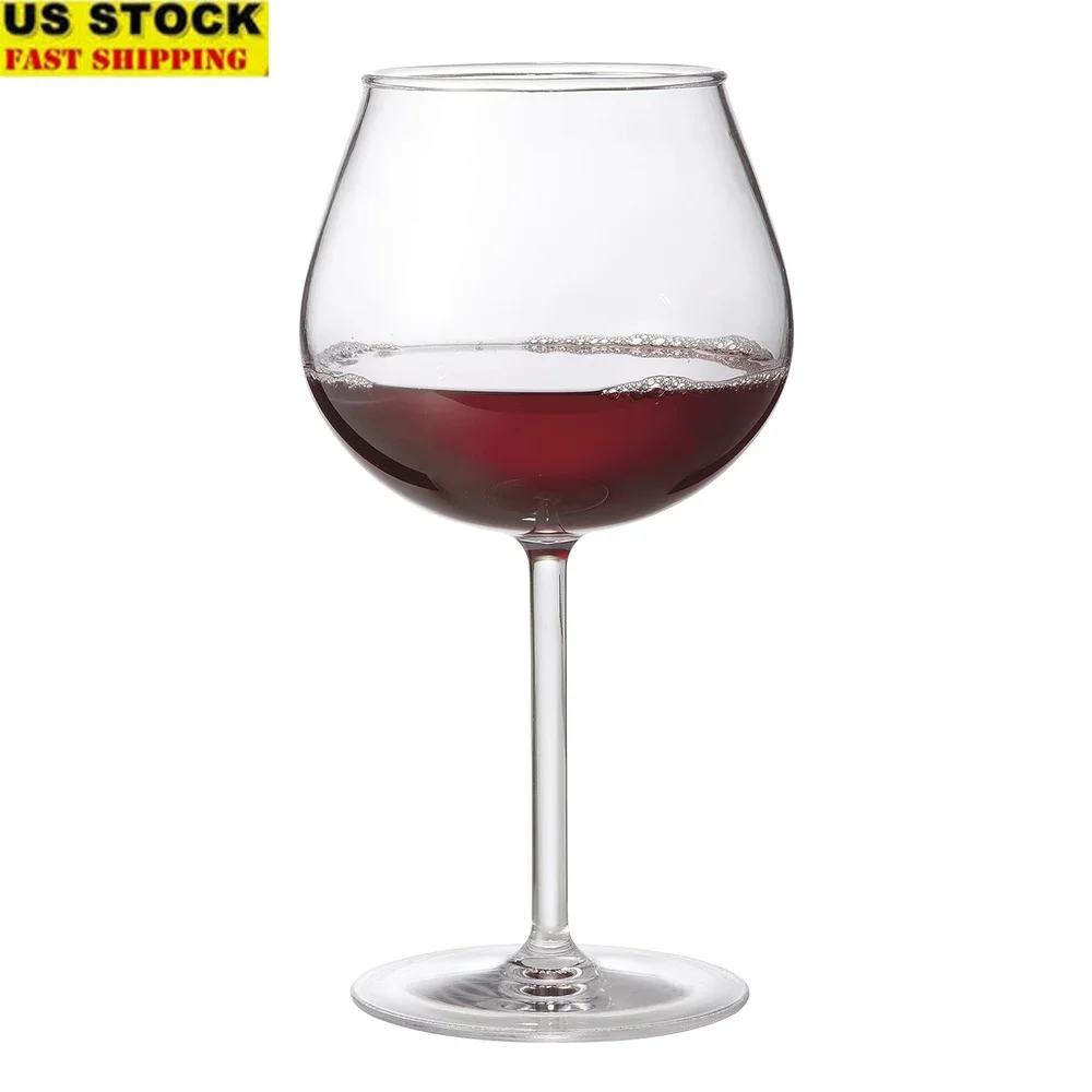 

Heavy Duty Reusable Shatterproof Plastic Wine Glasses 20oz Clear Set of 4 Dishwasher Safe Break Resistant Ideal Outdoor Events