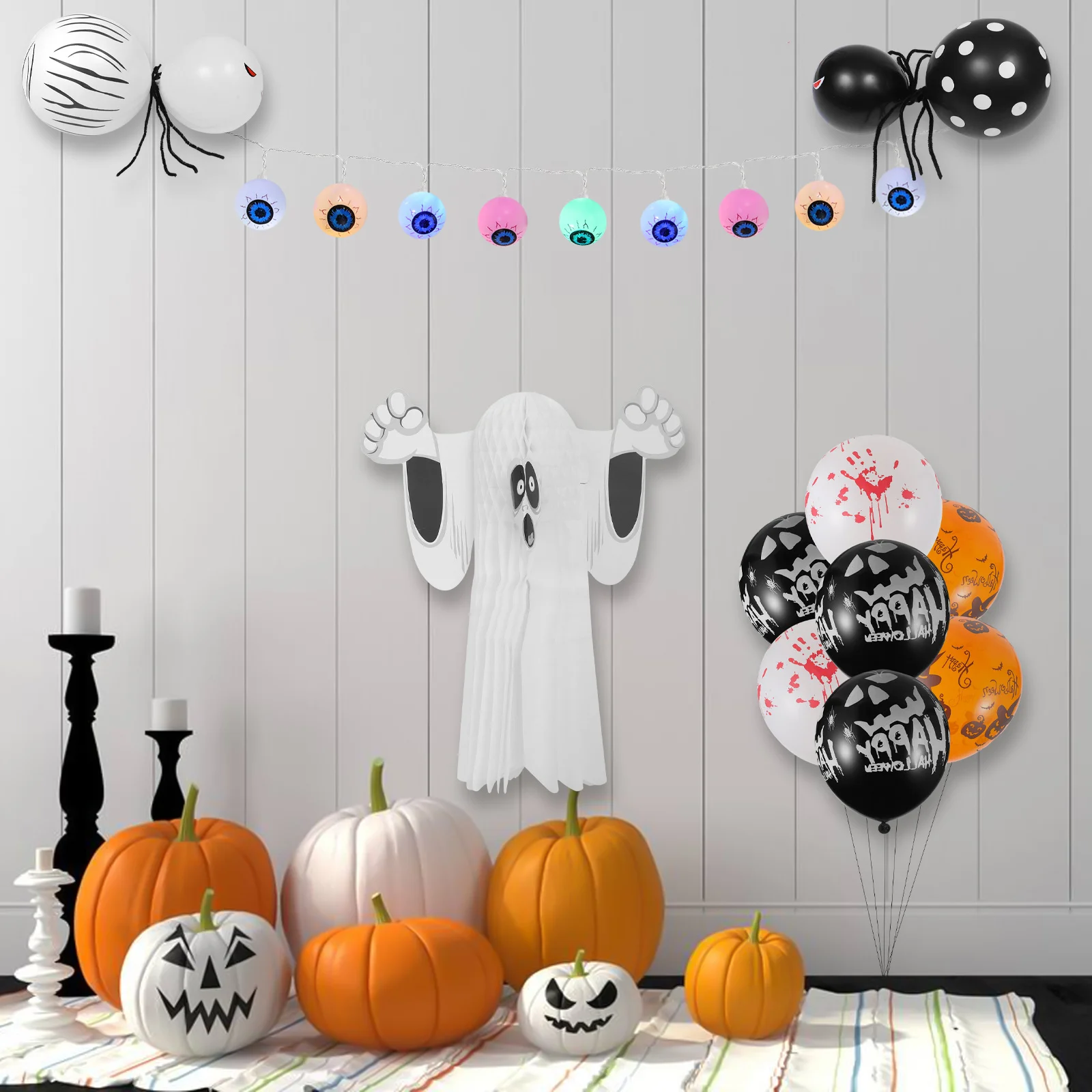 

1Pcs Halloween Eyeball Decorative Light String Plastic Durable Scary LED Lamp String Party Festival Outdoor Party Decor