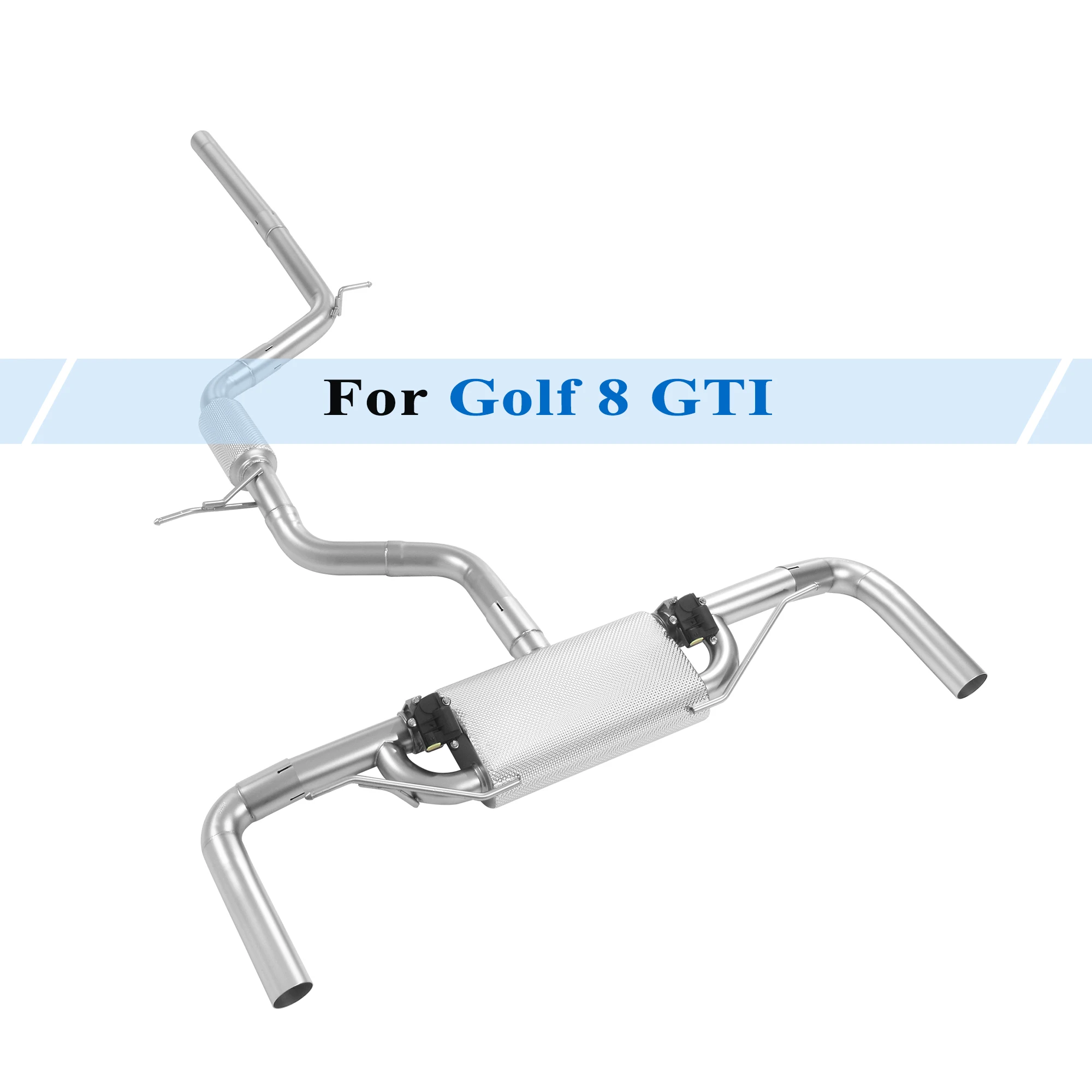 Catback Exhaust System for Volkswagen MK8 Golf 8 GTI Heat Shield Exhaust Muffler Electronic Vacuum Valve with Remote Controller