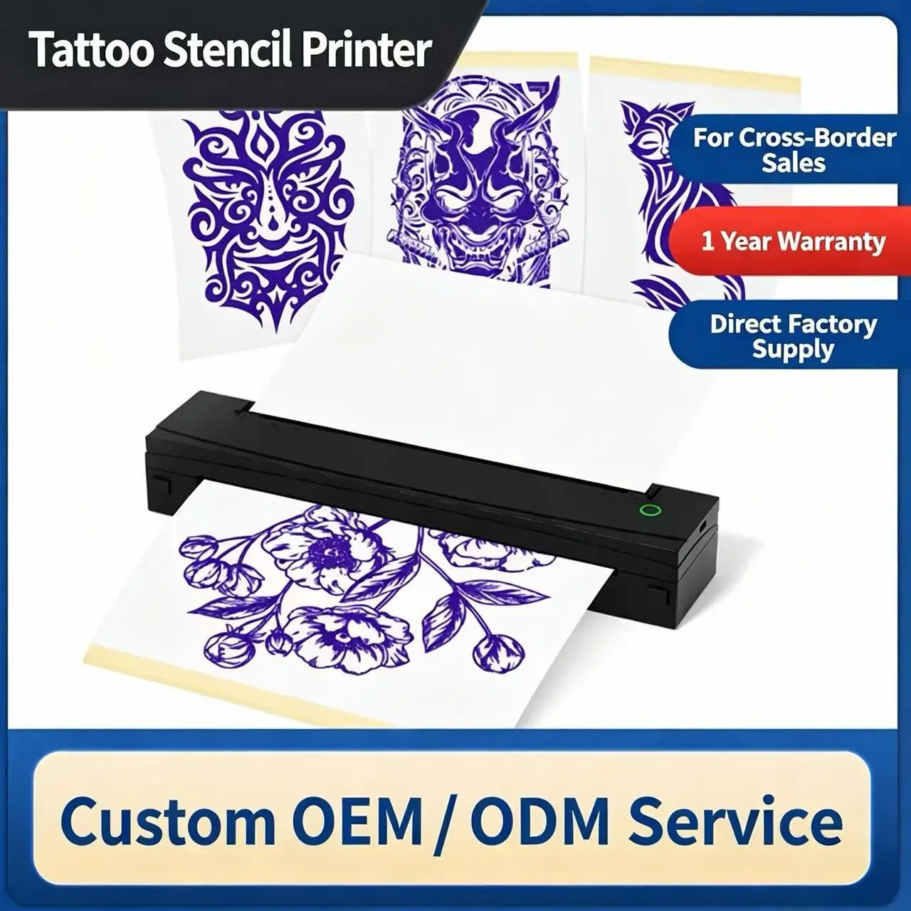 Mini A4 Bluetooth Thermal Tattoo Printer Portable Wireless Tattoo Stencil Transfer Machine Inkless Tattoo Template Copier