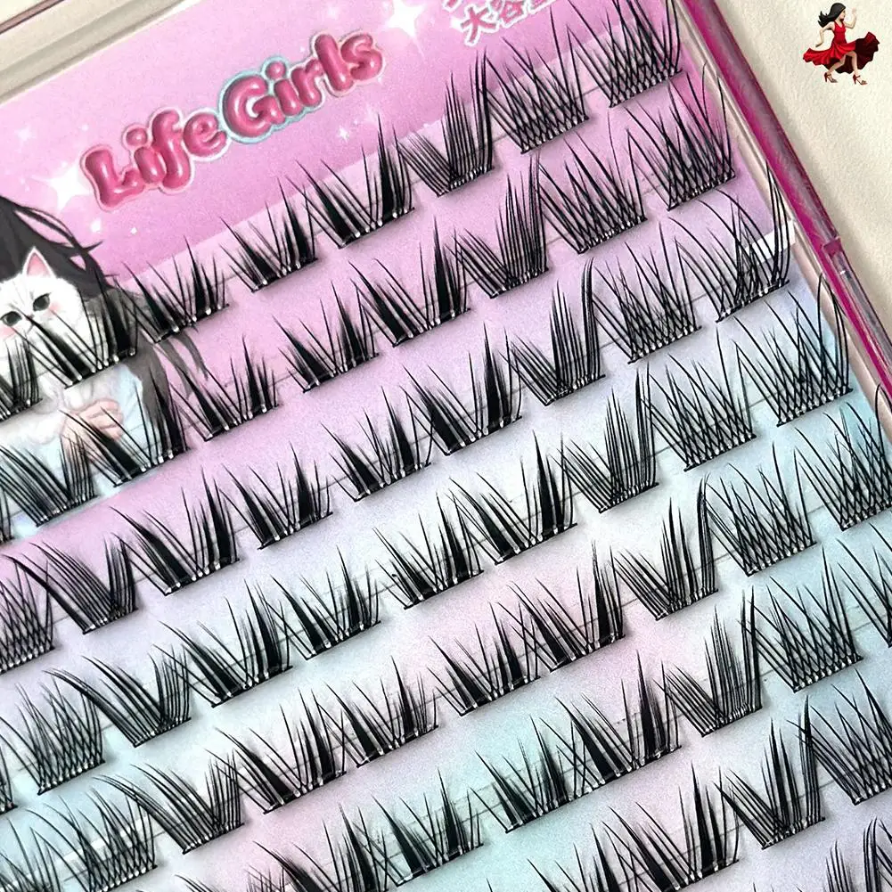 Clusters Eyelash Glue-Free Lash Self-adhesive Lash Grafting Fox-style Oblique Flying False Eyelashes Women Makeup Products 2026