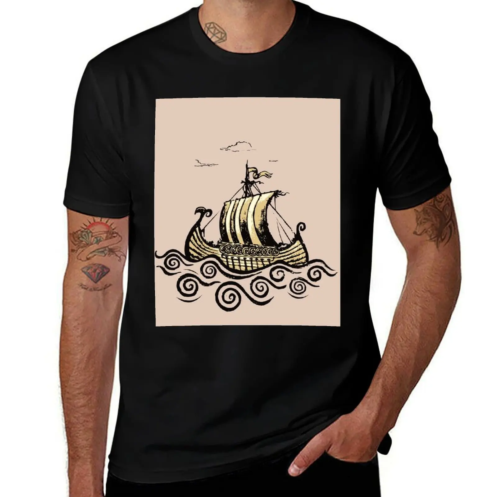 

Viking ship T-Shirt t shirt man cotton t shirts for man cotton funny
