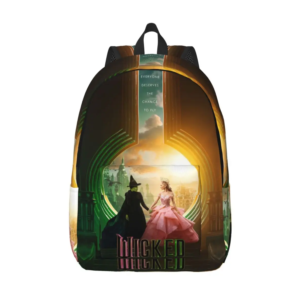 Wicked Elphaba & Glinda Tonal Cool Backpack Outdoor Student Business Magic Movie Halloween Daypack Men Women College Canvas Bags