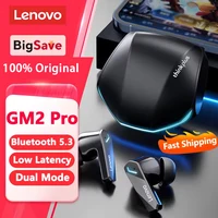 Audífonos Inalámbricos Bluetooth Lenovo GM2 Pro 5.3 Originales, Auriculares de Baja Latencia, Llamadas HD, Modo Dual, Auriculares para Juegos con Micrófono