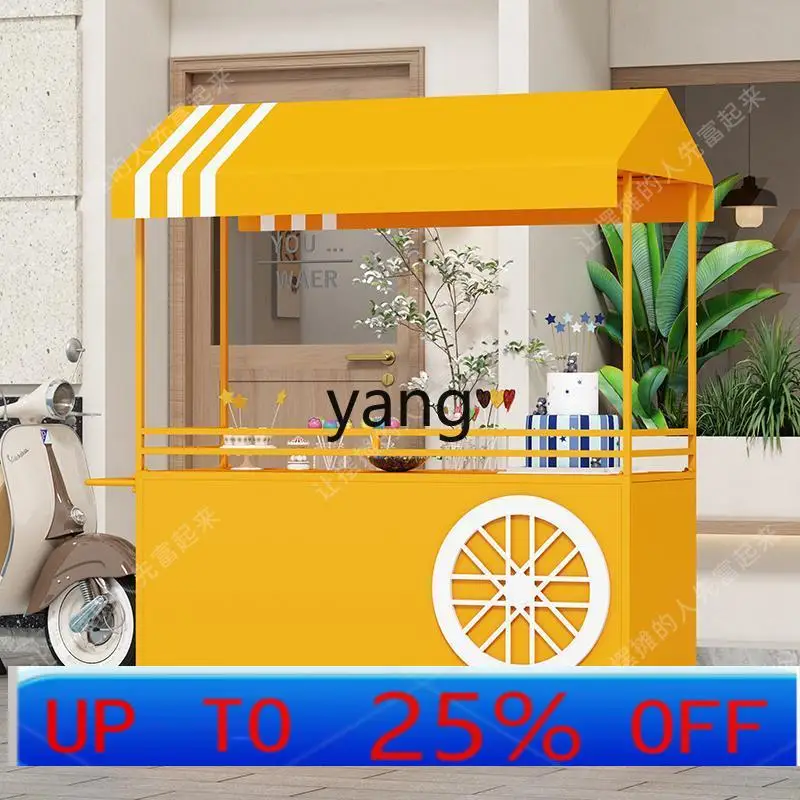 LH  Outdoor Sales Stall Night Market Stall Morning Mobile Food Cart Supermarket Market Cart