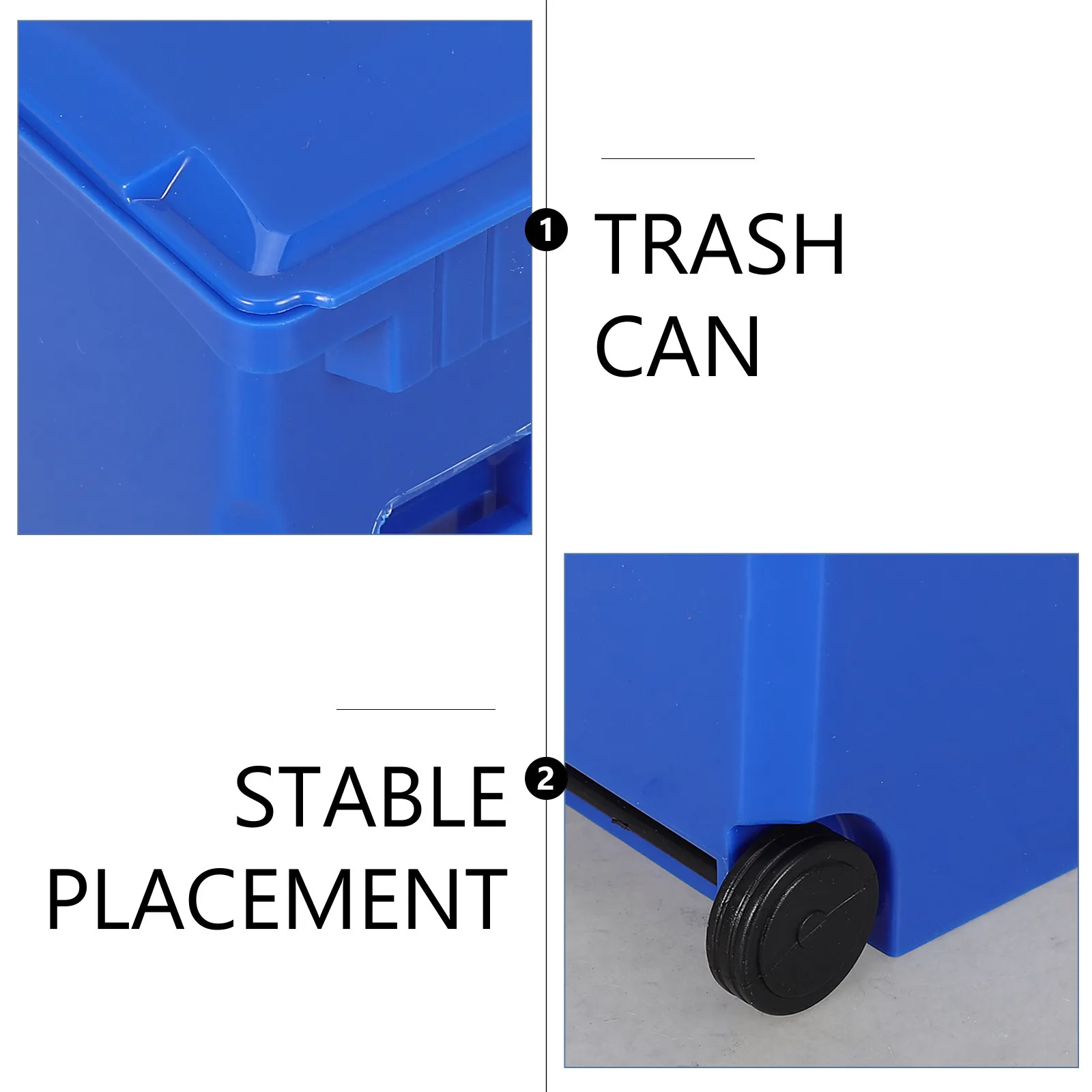 Mini Desktop Trash Can 2 Piece Set Covered Plastic Waste Bins for Office Desk Table Organization