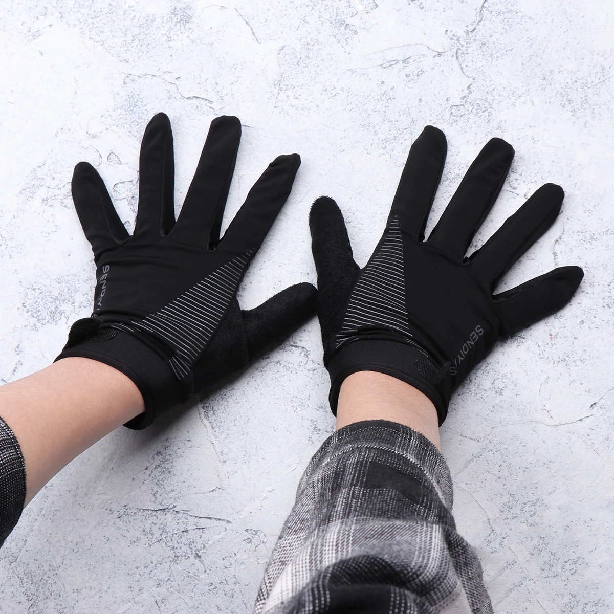 

1pcs 1 Pair Touch Screen Anti-Slip Gloves For Outdoor Sports Cycling Skiing Running Breathable Quick-Dry Elastic Touchscreen