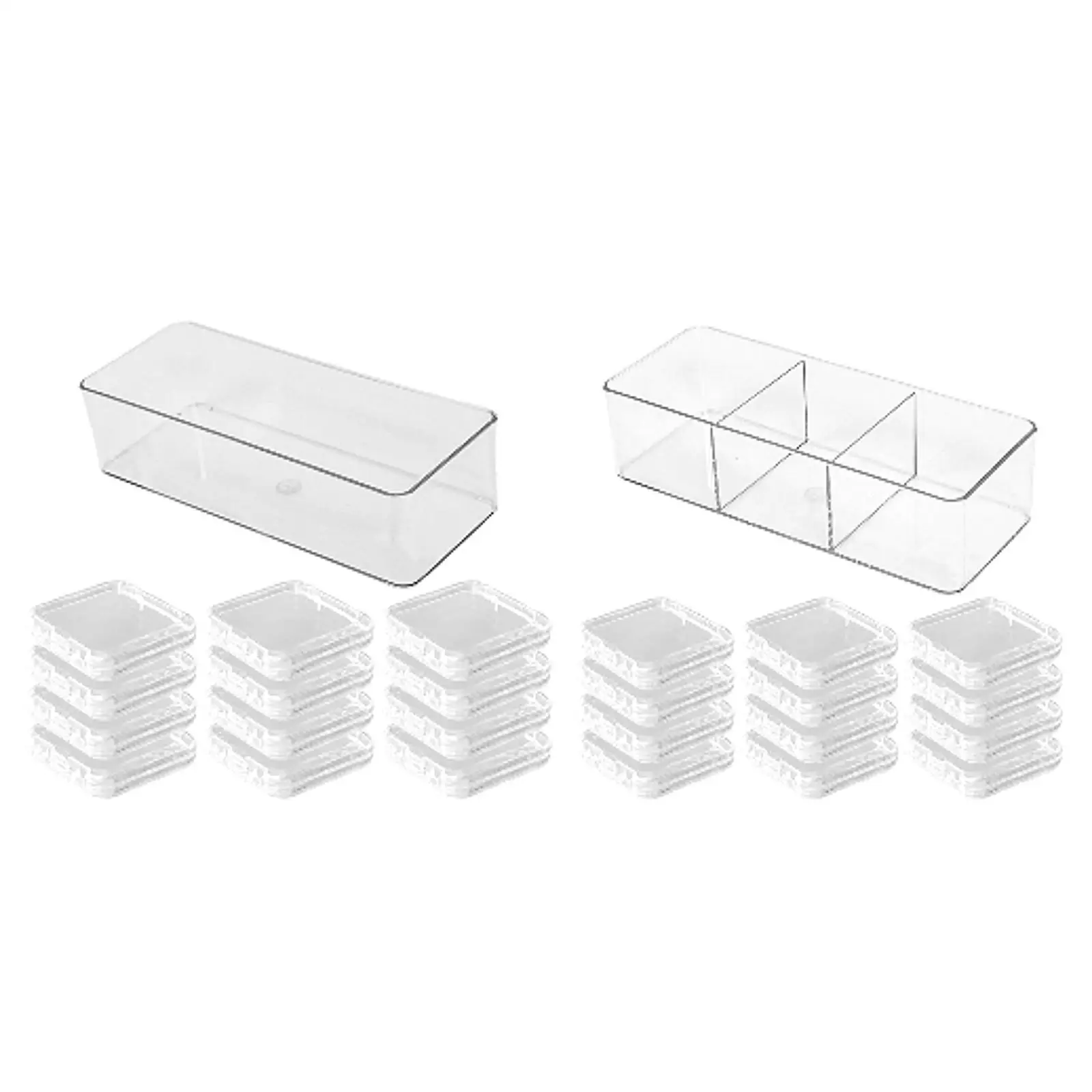 

Press on Nail Storage Box Set Dustproof Practical Fake Nail Art Organizer