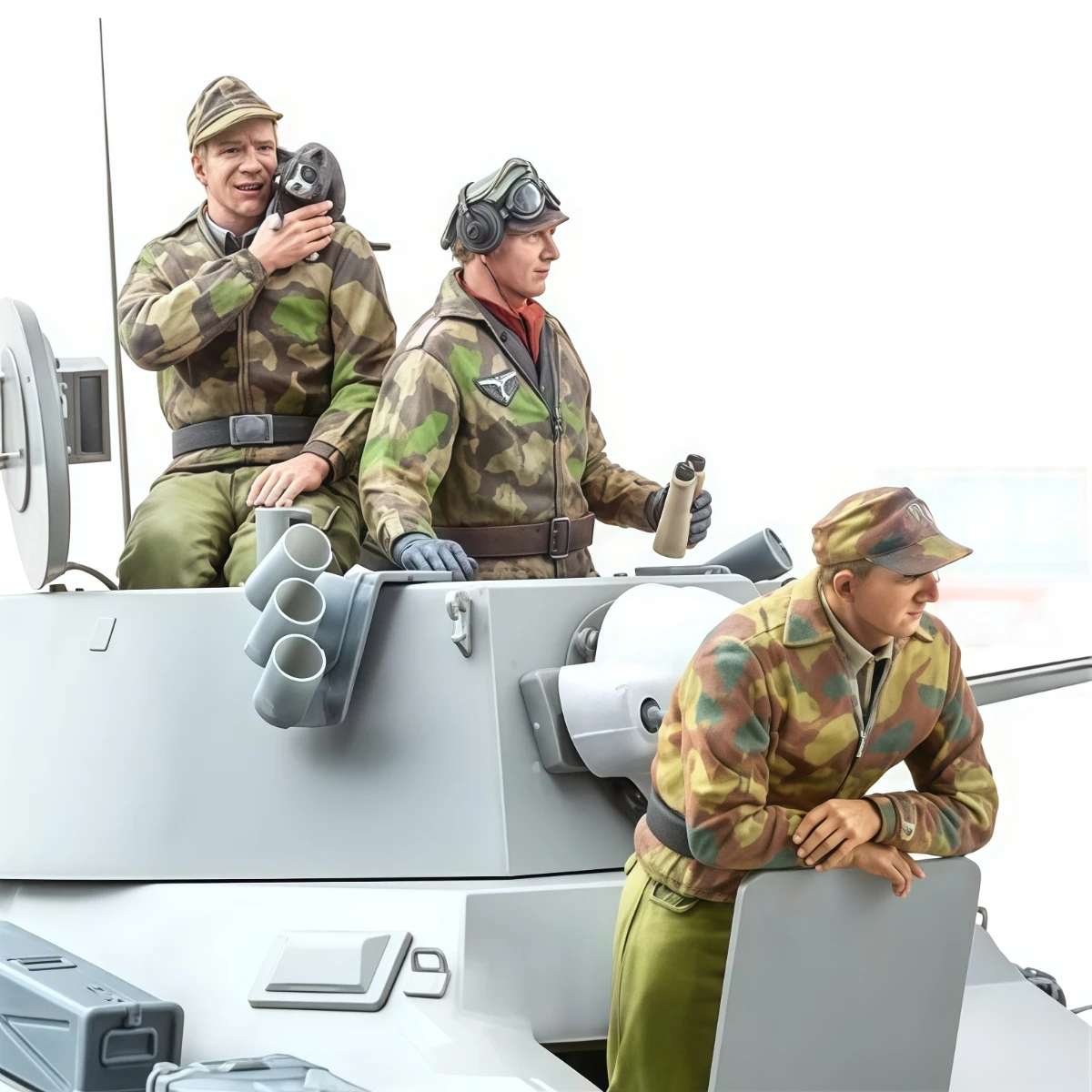 Unbemalter Resin-Modellbausatz im Maßstab 1:16, Militärthema, deutsche Panzerwagenbesatzung aus dem Zweiten Weltkrieg, unmontiert und unbemalt GK, 1940R