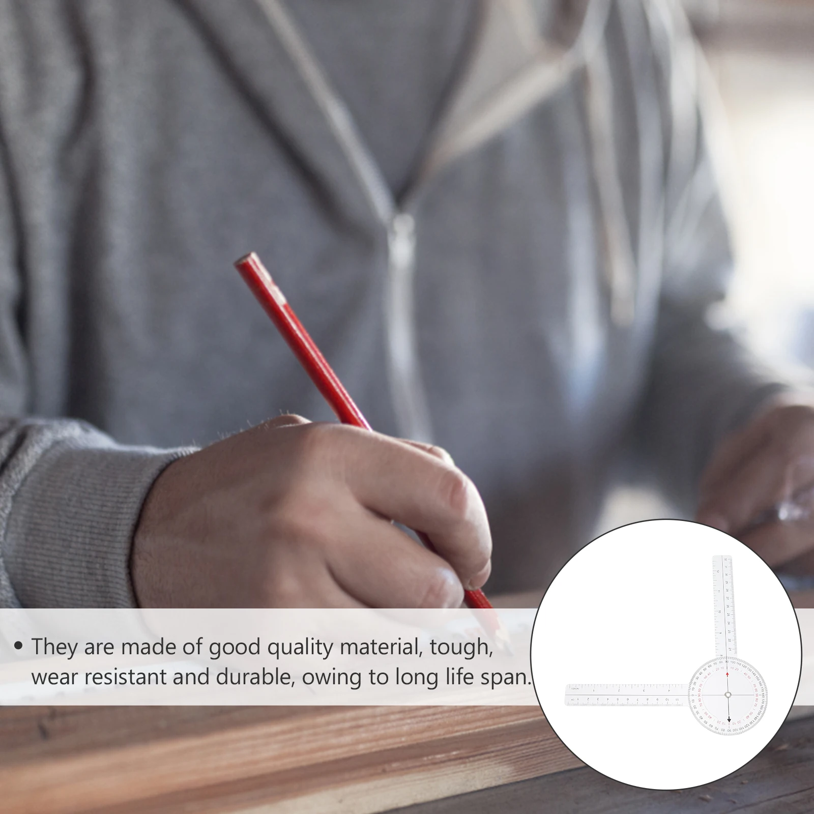 

1Pcs Angle Ruler Goniometer Plastic Protractor for Joint Elbow Knee Finger Measurement Durable Transparent Scale