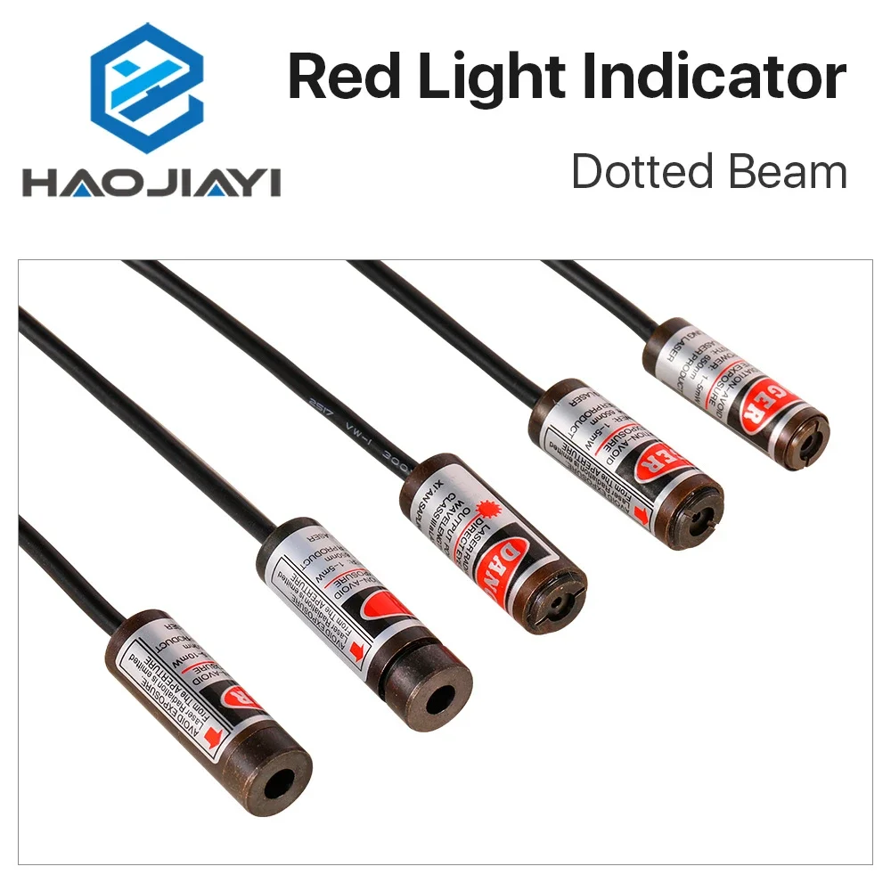 Red Dotted Beam Light  650nm 5V Infrared Adjustable Laser Module Locator + Adapter for Fiber Marking or Cutting Machine