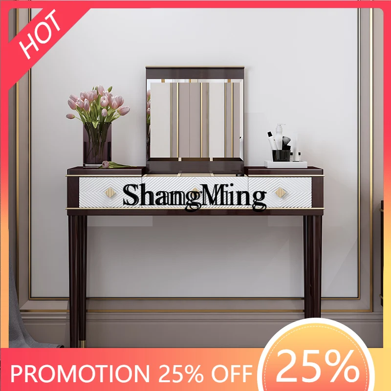 

FG dressing table multifunctional master bedroom solid wood dressing table locker Internet celebrity modern home light luxury