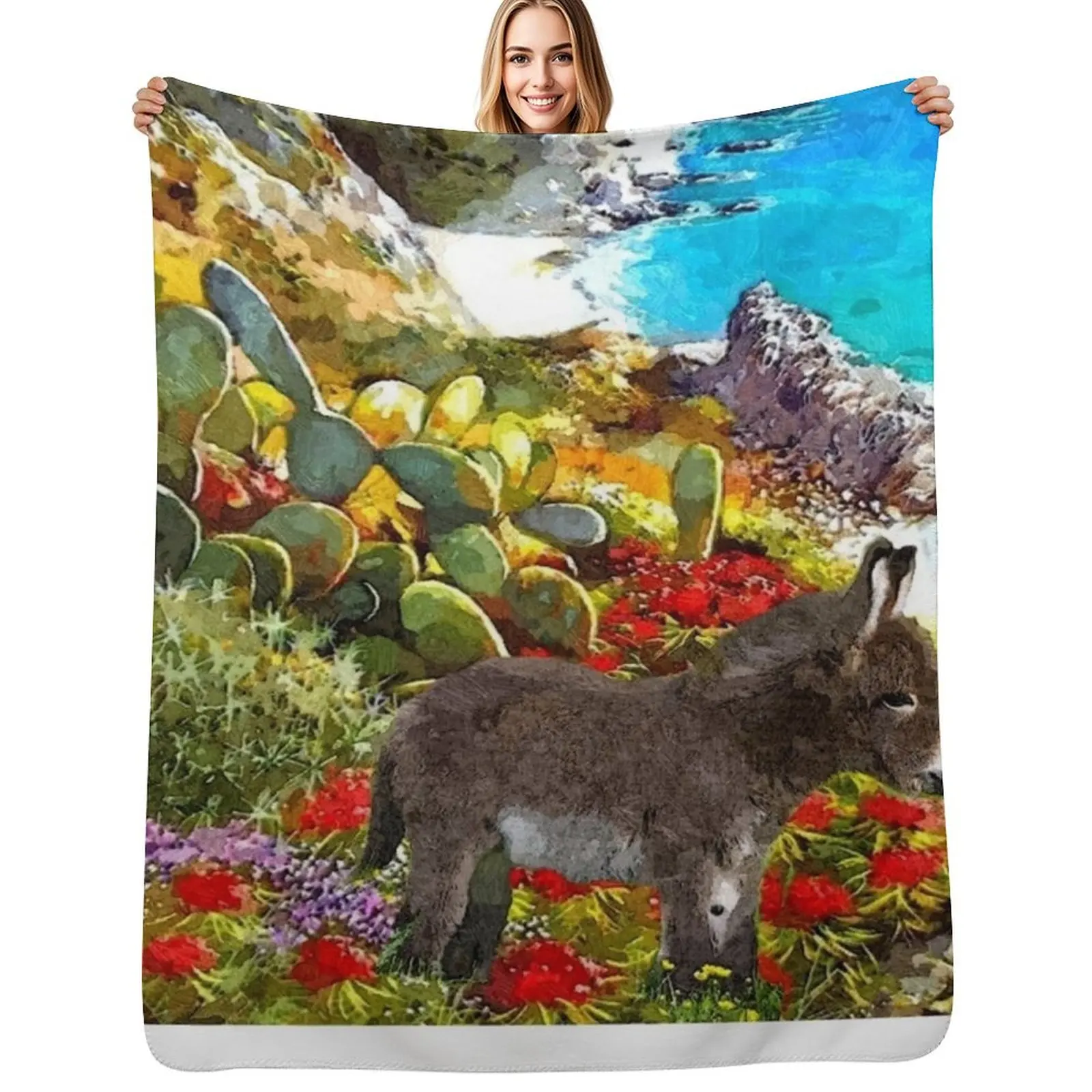 

DONKEY - ODY Throw Blanket Baby Picnic Soft Beds Beach Blankets