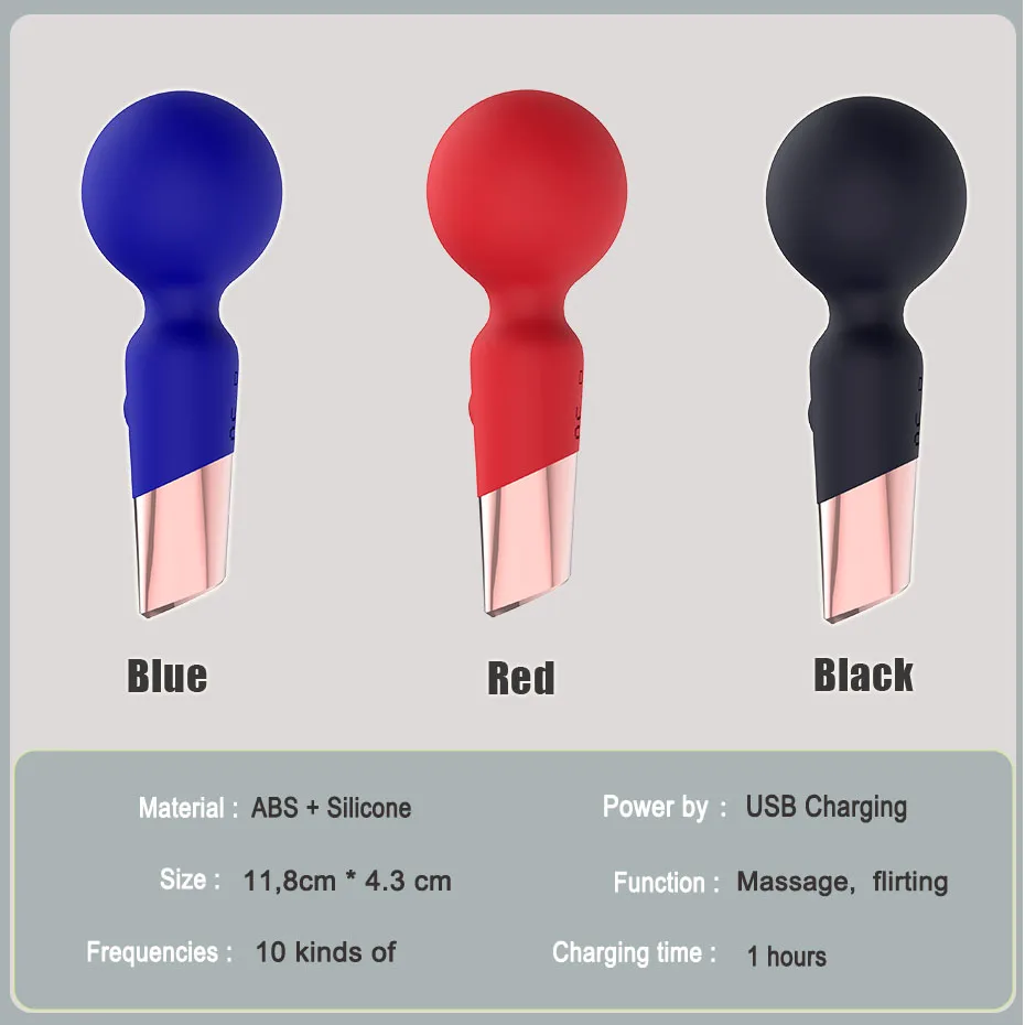 Powerful Mini AV Stick Vibrators for Women 10 Speeds Clit Vibrator Sex Toys for Woman Female Clitoris Stimulator Erotic Product