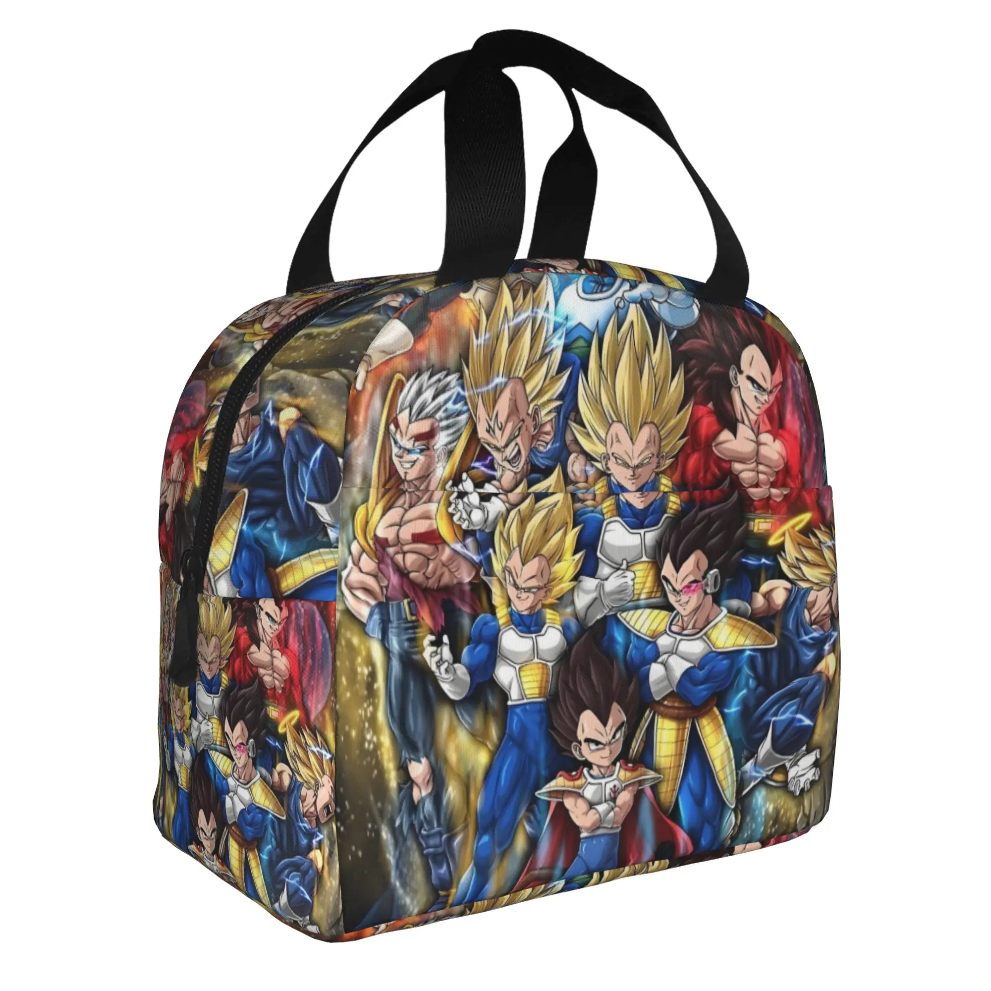 Sac à déjeuner personnalisé The Evolution Of Vegeta pour femmes, boîtes à déjeuner isothermes pour l'école