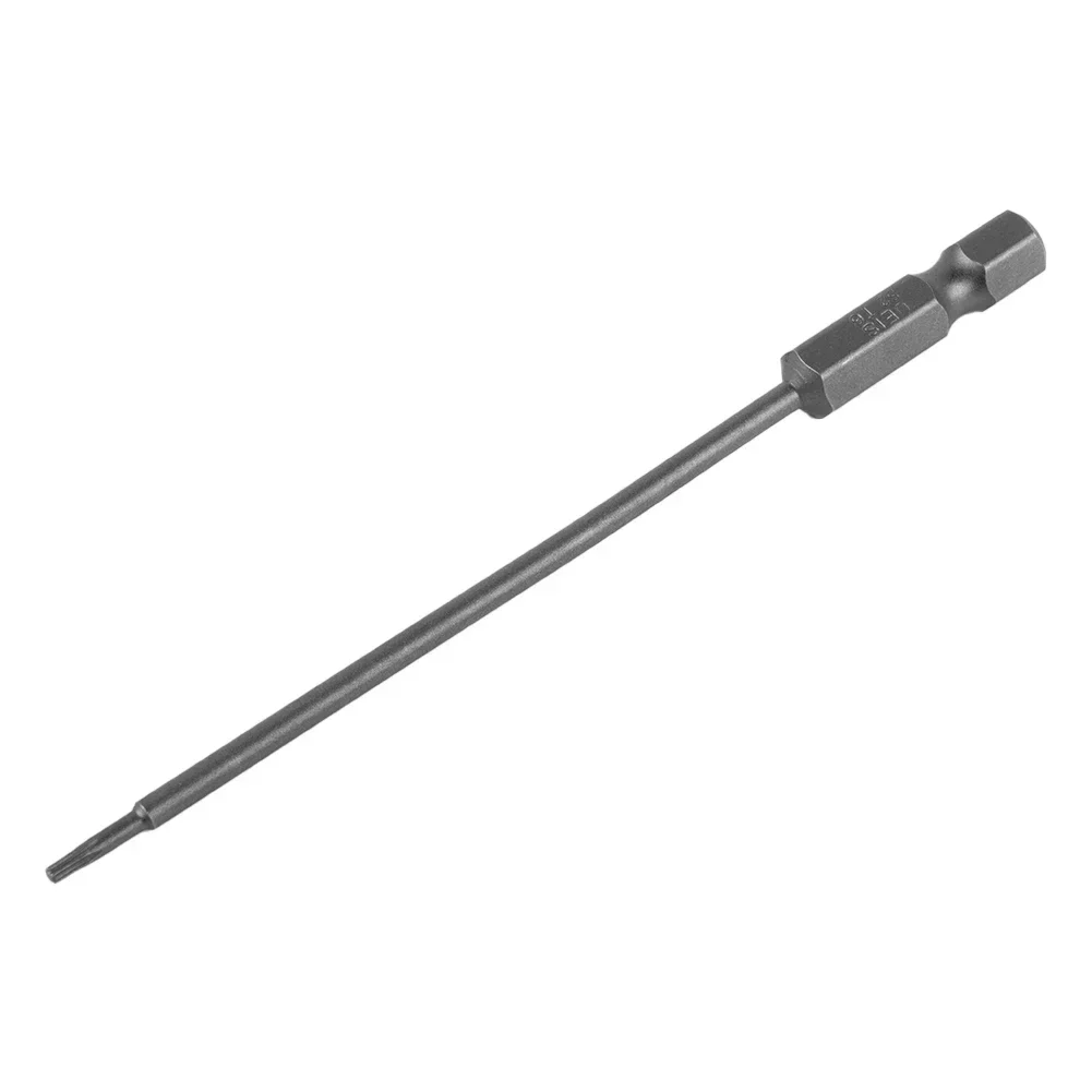 

Torx Head Screwdriver Bit T6-T40 Magnetic Solid 100mm/3.94in 6.35mm / 1/4 Inch Shank 60HRC Hardness Wear-resisting