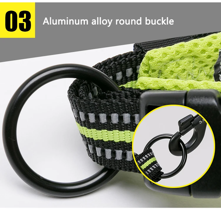 Truelove Adjustable Mesh Padded Pet Collar Bright Reflective Nylon Dog Collar Durable Heavy Duty for All Breed Weather TLC5011