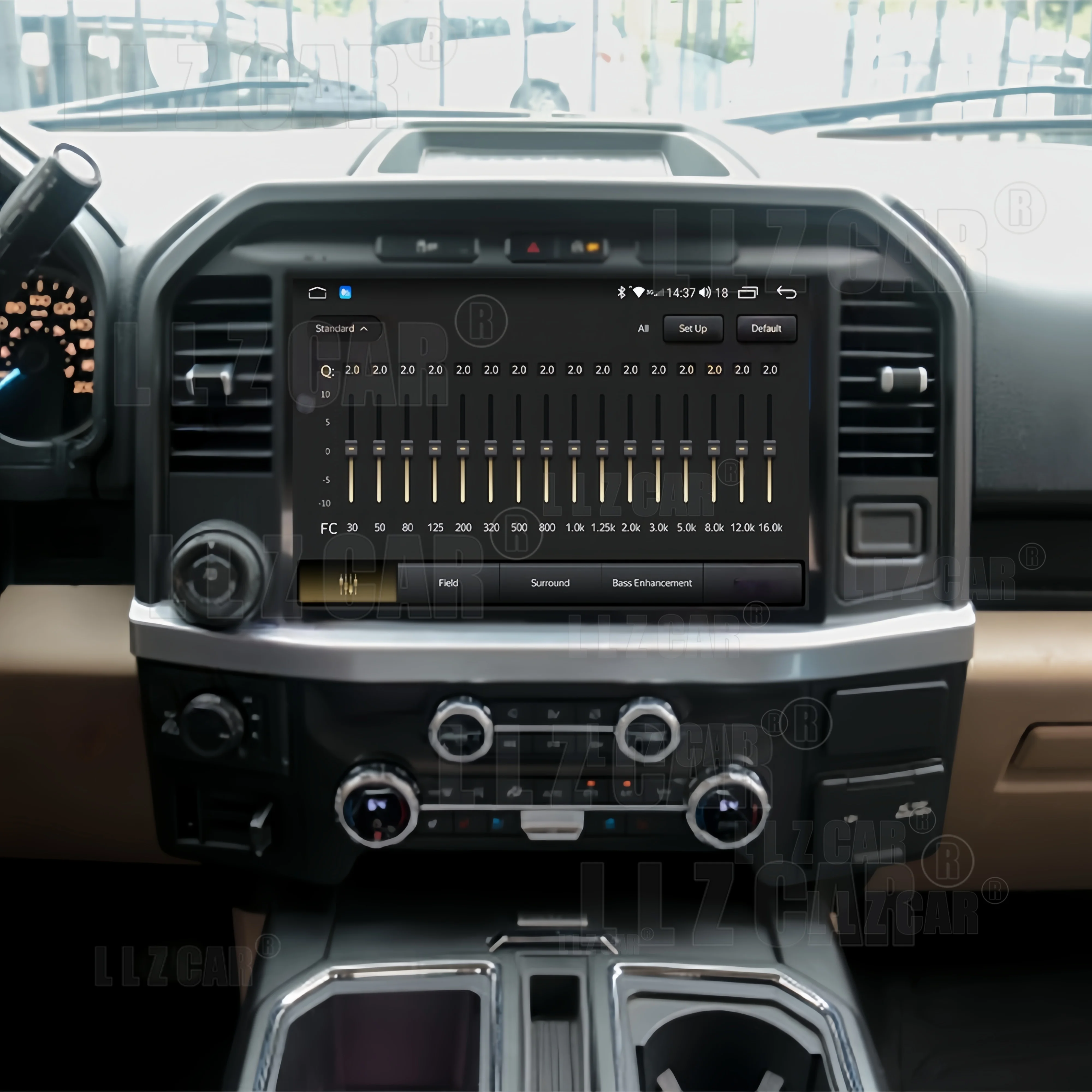 

Android 14,0 13,3-дюймовая автомобильная стереосистема для Ford F150 2015-2025 Беспроводной CarPlay Android Auto 8 + 128 ГБ GPS-навигатор Мультимедийный плеер