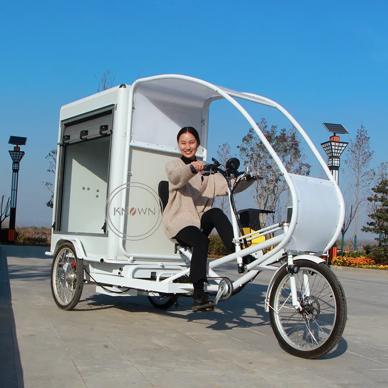 Nova chegada adulto triciclos elétricos com grande caixa de carga móvel triciclo carro 3 rodas veículo bicicleta carrinhos de bagagem para venda