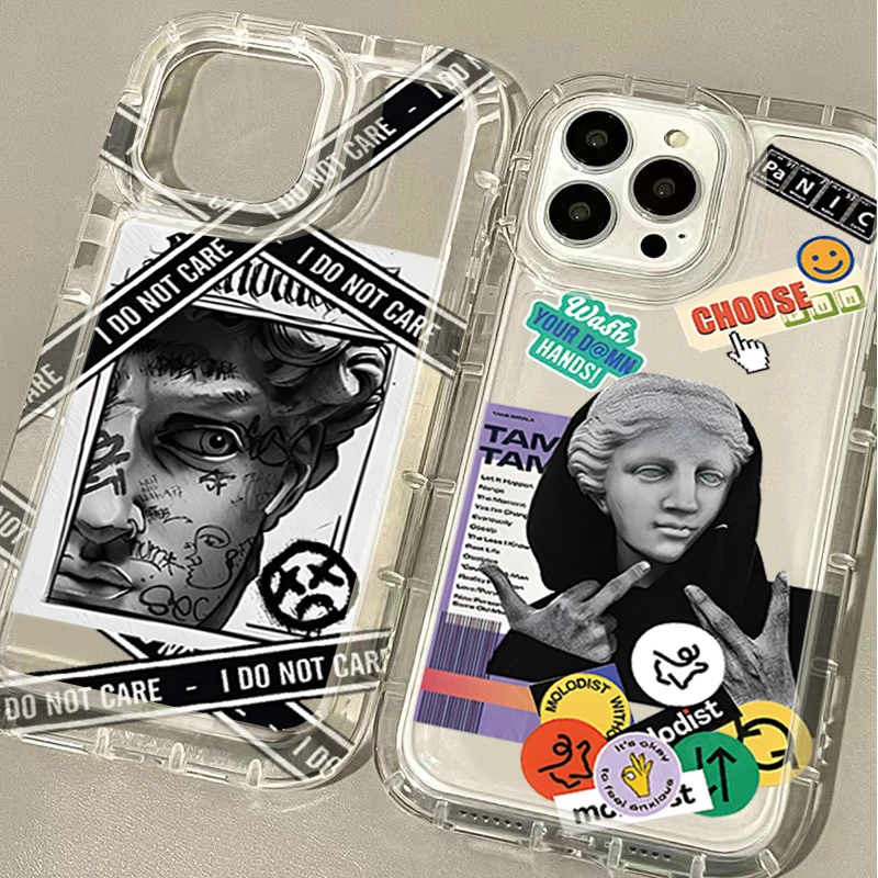 Funny Art David Statue Phone Case for Huawei P30 P40 P50 P60 Pro Honor 100 90 80 70 60 50 X9 X9A X8 X5 Magic5 Magic 5 Back Cover