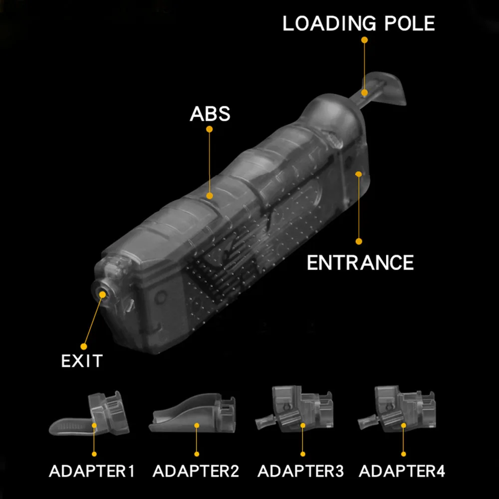ยุทธวิธี 4.5 มม.Loader Airsoft BB Compact Speedloader 4 อะแดปเตอร์ Paintball ยิง Bullet Carrier อุปกรณ์ล่าสัตว์
