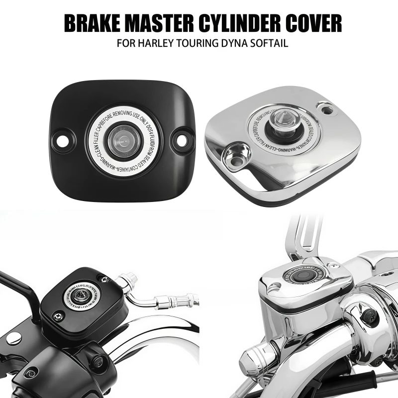Motorcycle brake upper pump cover For Harley Softail Fat Boy Slim Touring Road King Street Glide FLHT Dyna Low Rider