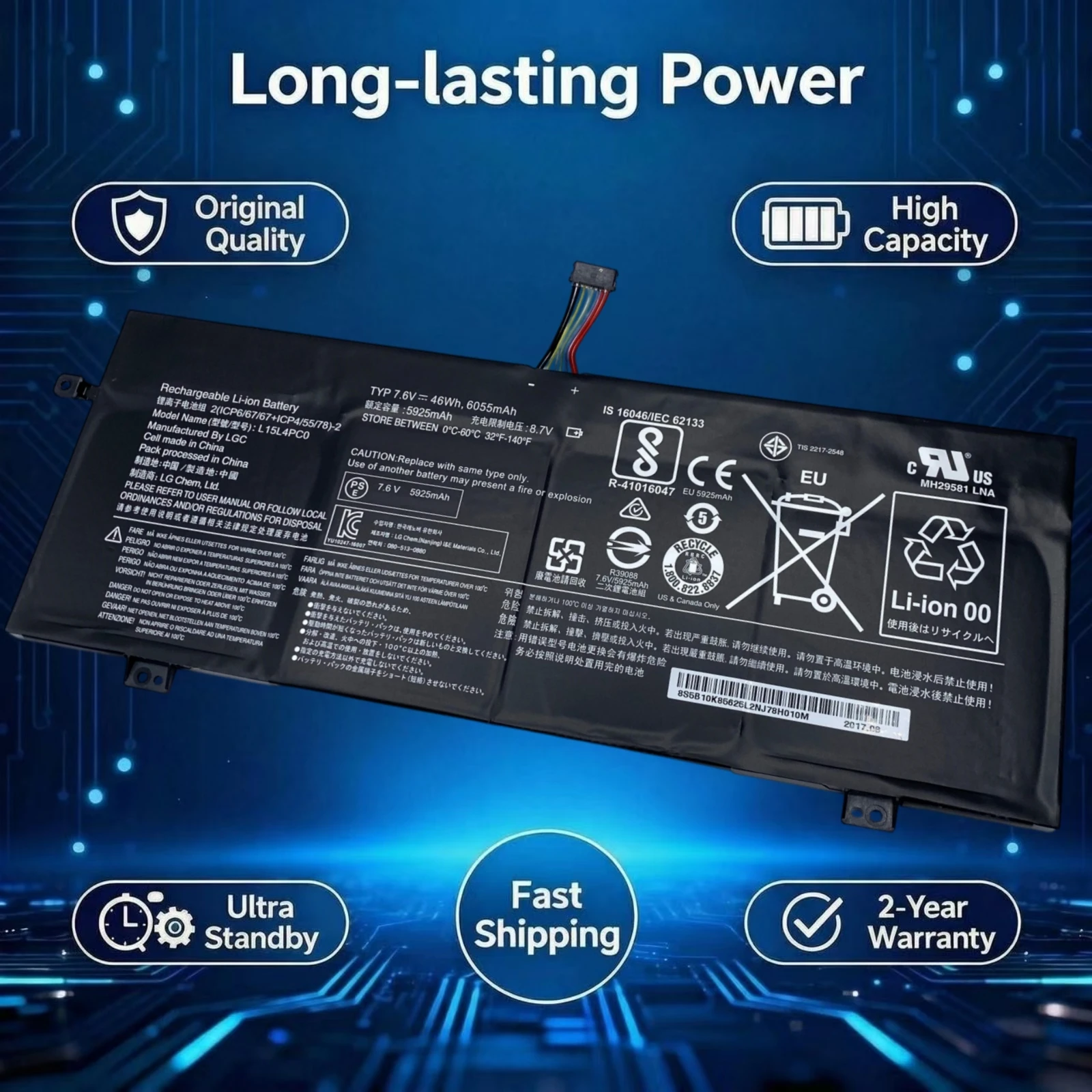 New Original L15L4PC0 L15S4PC0 Laptop Battery For Lenovo IdeaPad 710S 13ISK 13IKB XiaoXin Air 13IKB Pro V730-13 K22-80 L15M4PC0