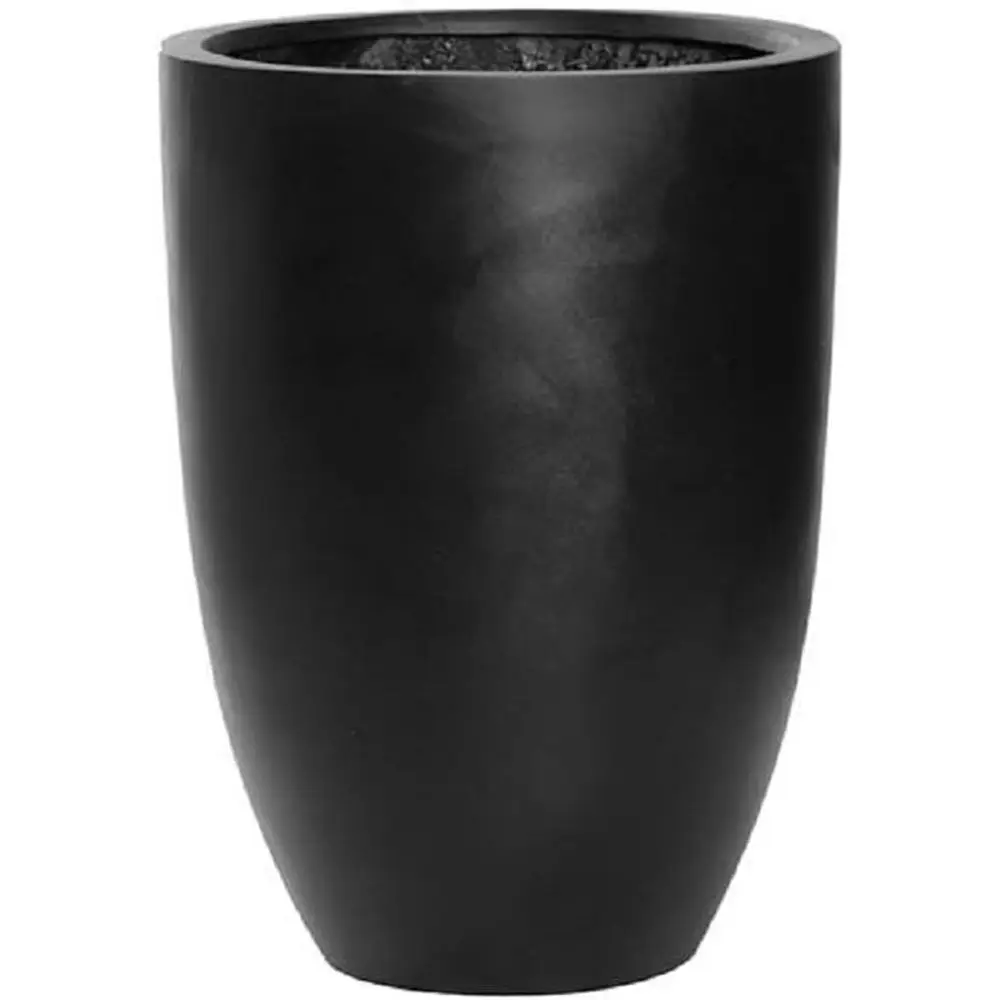 

Tall Black lower Planter Tapered Cylinder iberstone Vase 22 H x 16 W