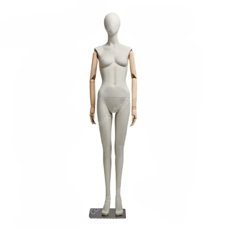 

Clothing Store Female Mannequin Fabric Cover Body Model High-end Window Display Stands with Clavicle Full Mannequins T