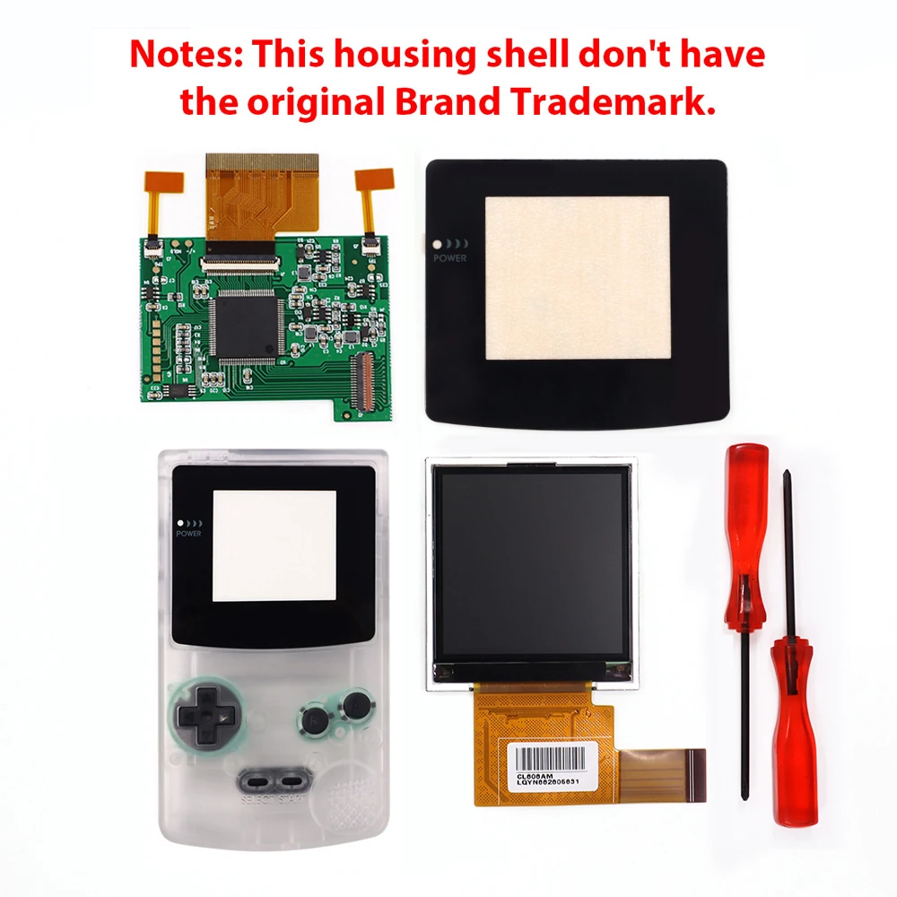 2.2 INCH IPS LCD Screen For GBC Backlight Color Adjust for Gameboy Color Smaller Display Size No cut shell image 3