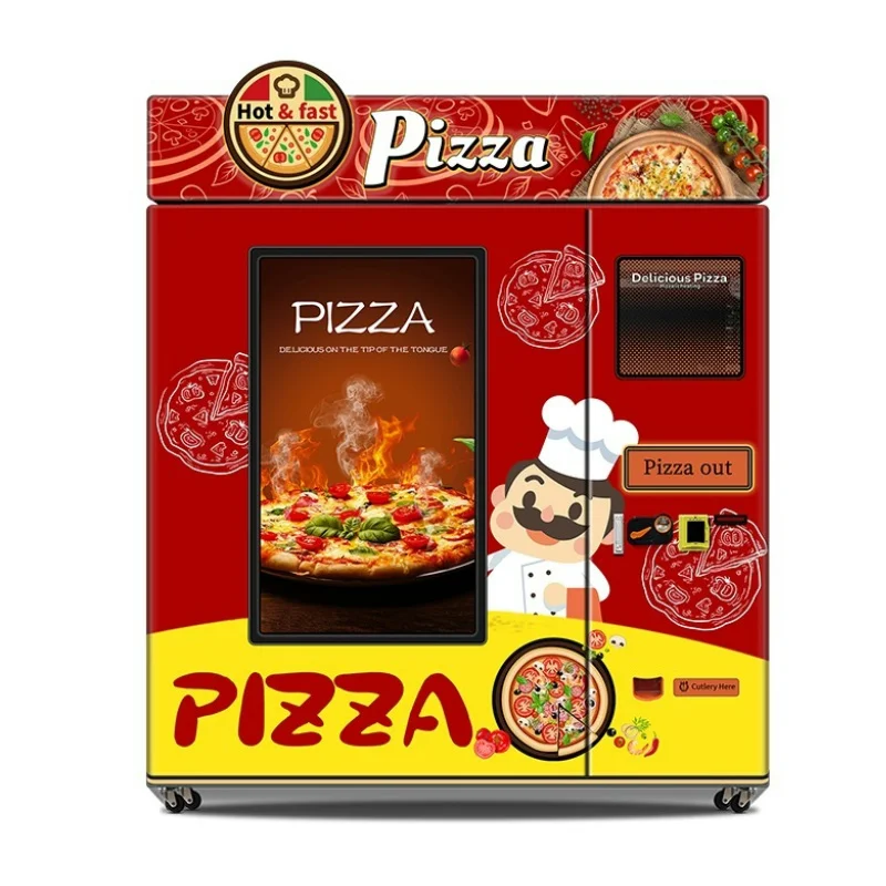 Wholesale Pizza Vending Machine Commercial Outdoor Fully Automatic Fresh Fast Hot Food Pizza Vending Machine Factory Manufacture