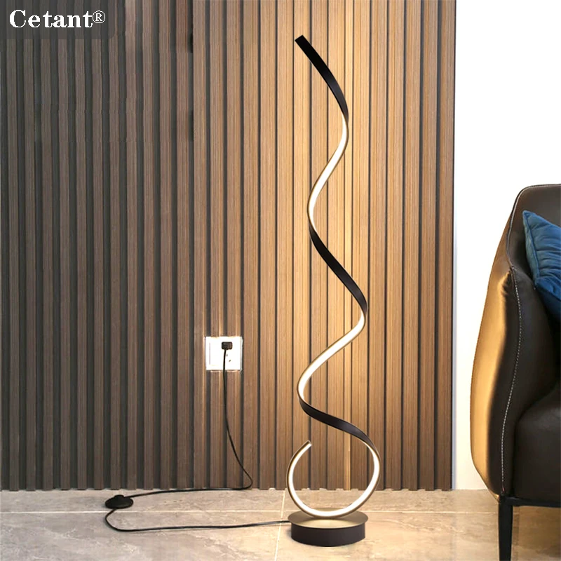 Modern LED Floor Lamp Smart Remote Control Adjustable Color Temperature Brightness Living Room Bedroom Vertical Lighting Lamps