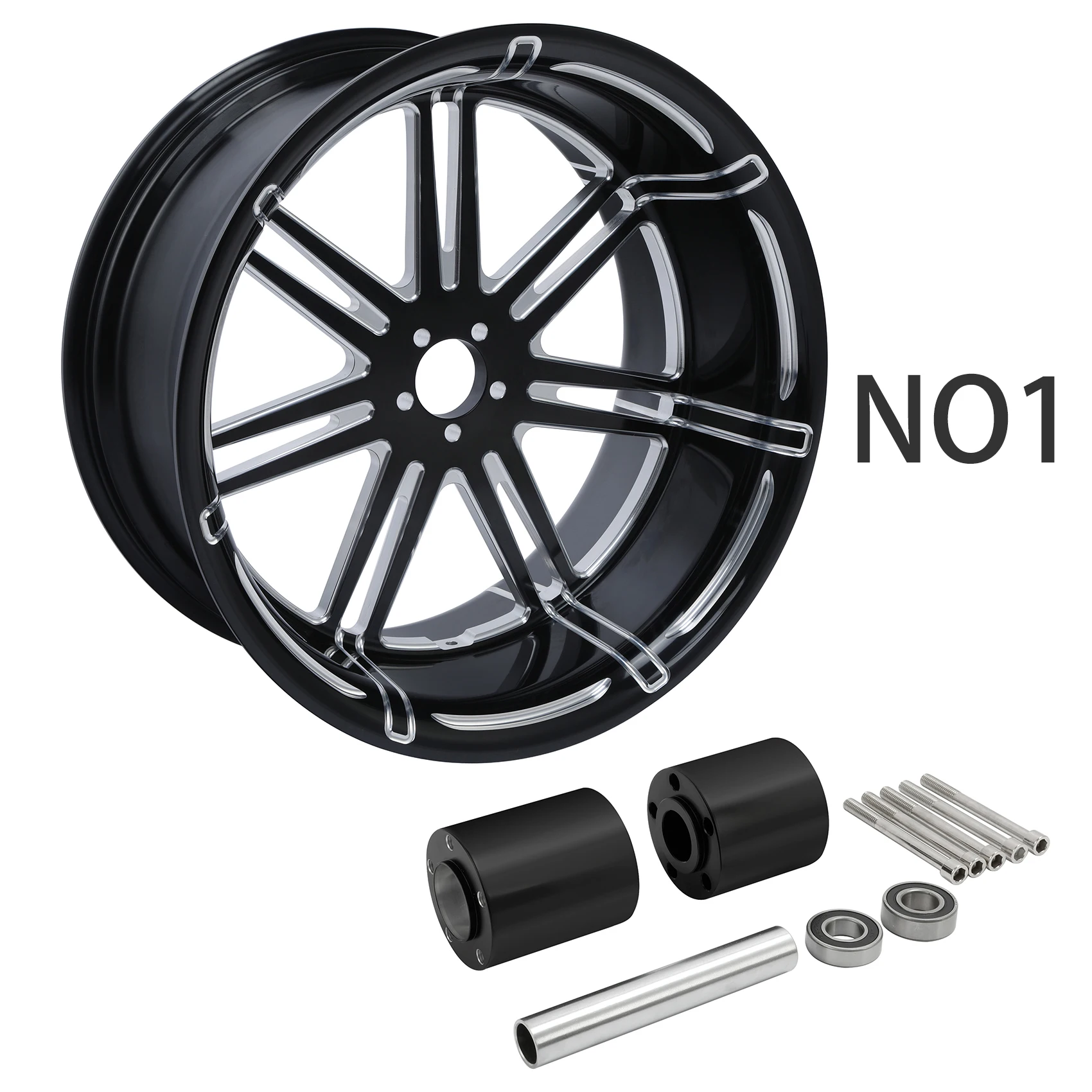 

Motorcycle 18'' x 8.5'' Rear Wheel Rim with Hubs Fit For Harley Softail Breakout FXSB 2018-2023 Non ABS Models