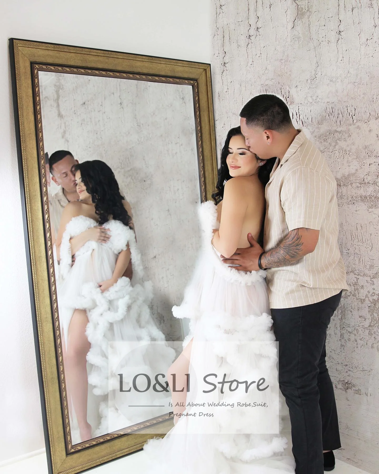 

Tulle Maternity Ball Gown For Photo Shoot Sexy Baby Shower Pregnant Woman Dresses Long Female Pregnancy Photography Clothes