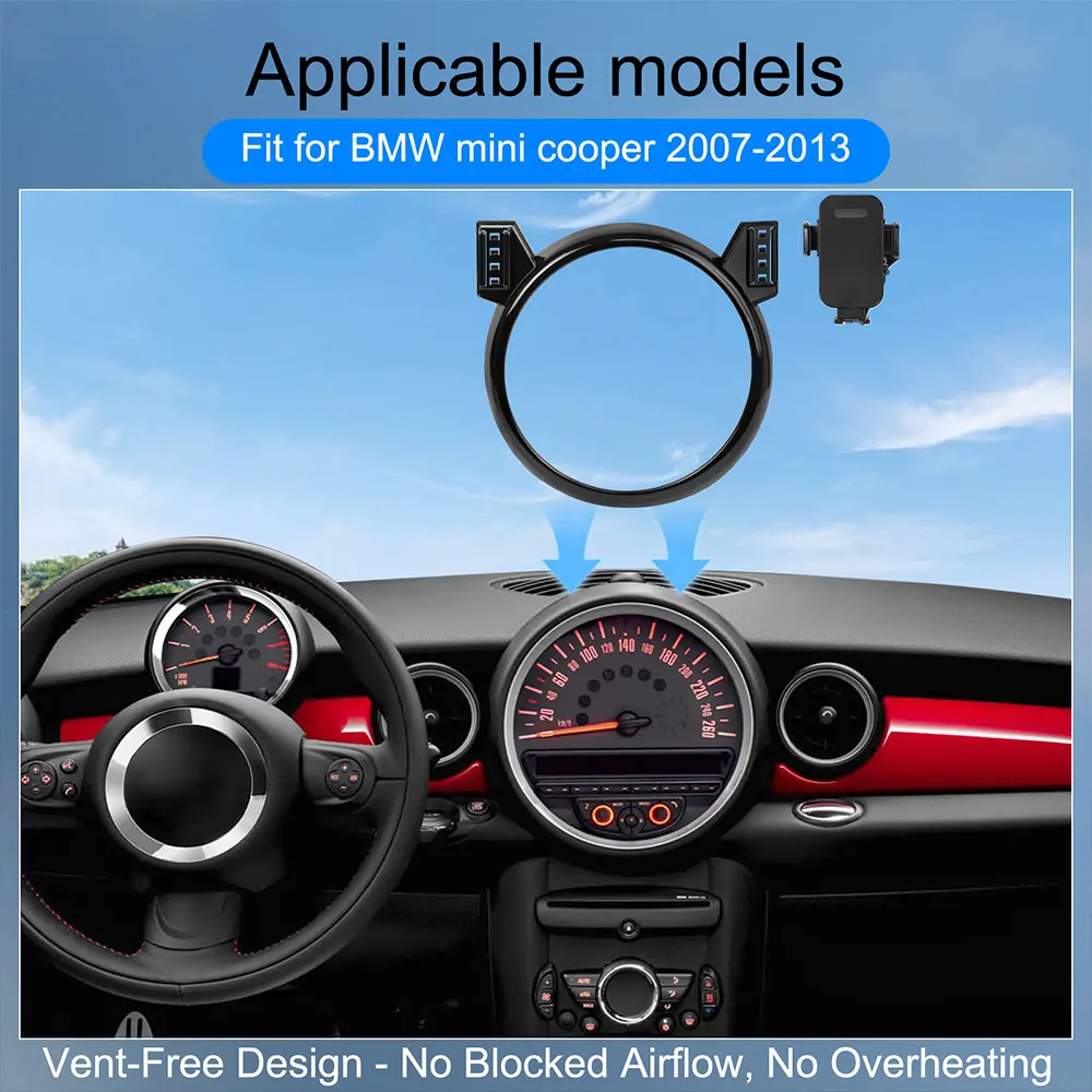 Voor BMW MINI Cooper 2007-2013 Auto Telefoon Houder 2012 2013 2008 2009 2010 Auto Scherm Vaste Base mount